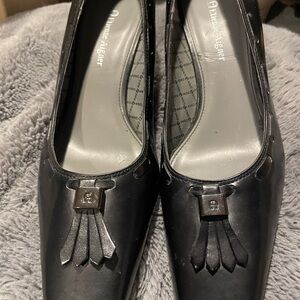 Anne Klein Black Loafers with Tassel Detail